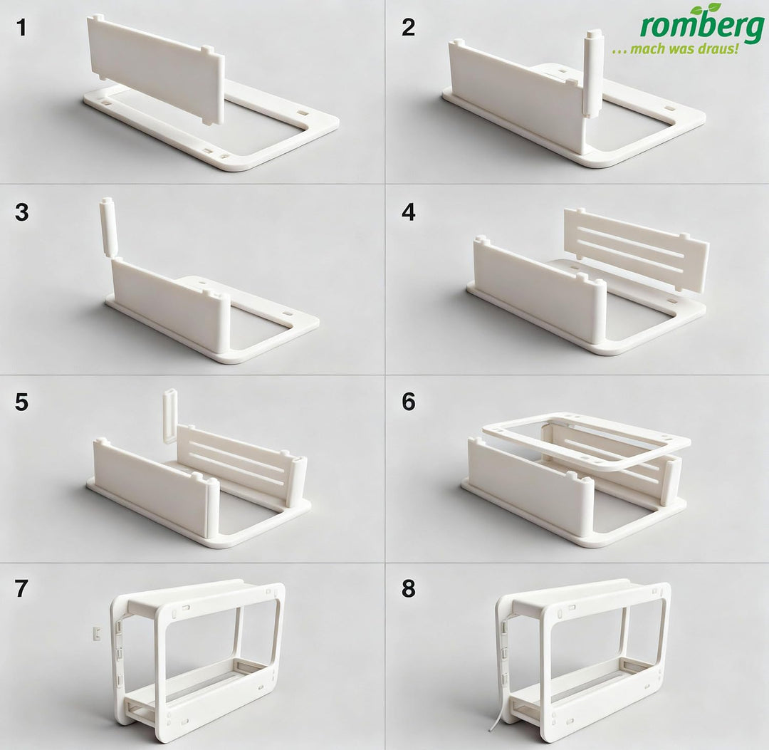 Romberg Homegarden mit LED-Beleuchtung | Zimmergewächshaus | Minigewächshaus | Weiss | 50.5 x 21 x 4