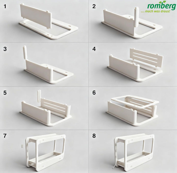 Romberg Homegarden mit LED-Beleuchtung | Zimmergewächshaus | Minigewächshaus | Weiss | 50.5 x 21 x 4