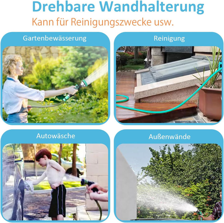 Kurflo Wand-Schlauchtrommel 20 m, Tragbare Schlauchtrommel, Automatischer Rückzug, mit Multifunktion