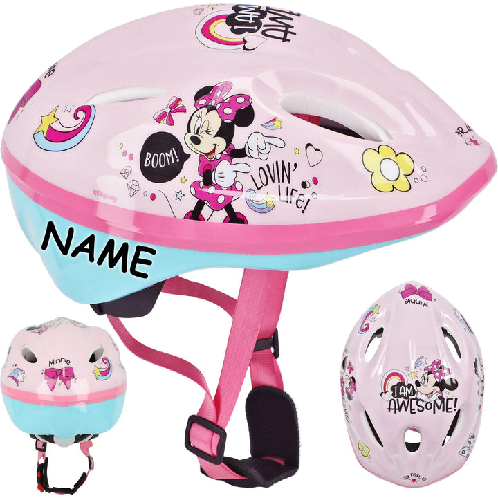 Kinderhelm - Disney Minnie Mouse - Gr. 52-56 - Circa 3 bis 15 Jahre - incl. Name - für Kinder Mädche