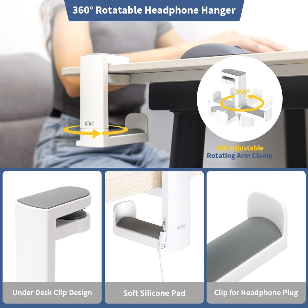 KIWIFOTOS Kopfhörer Ständer Kopfhörerhalter mit 360° drehbarem Headset Halterung Halter, Headphone S