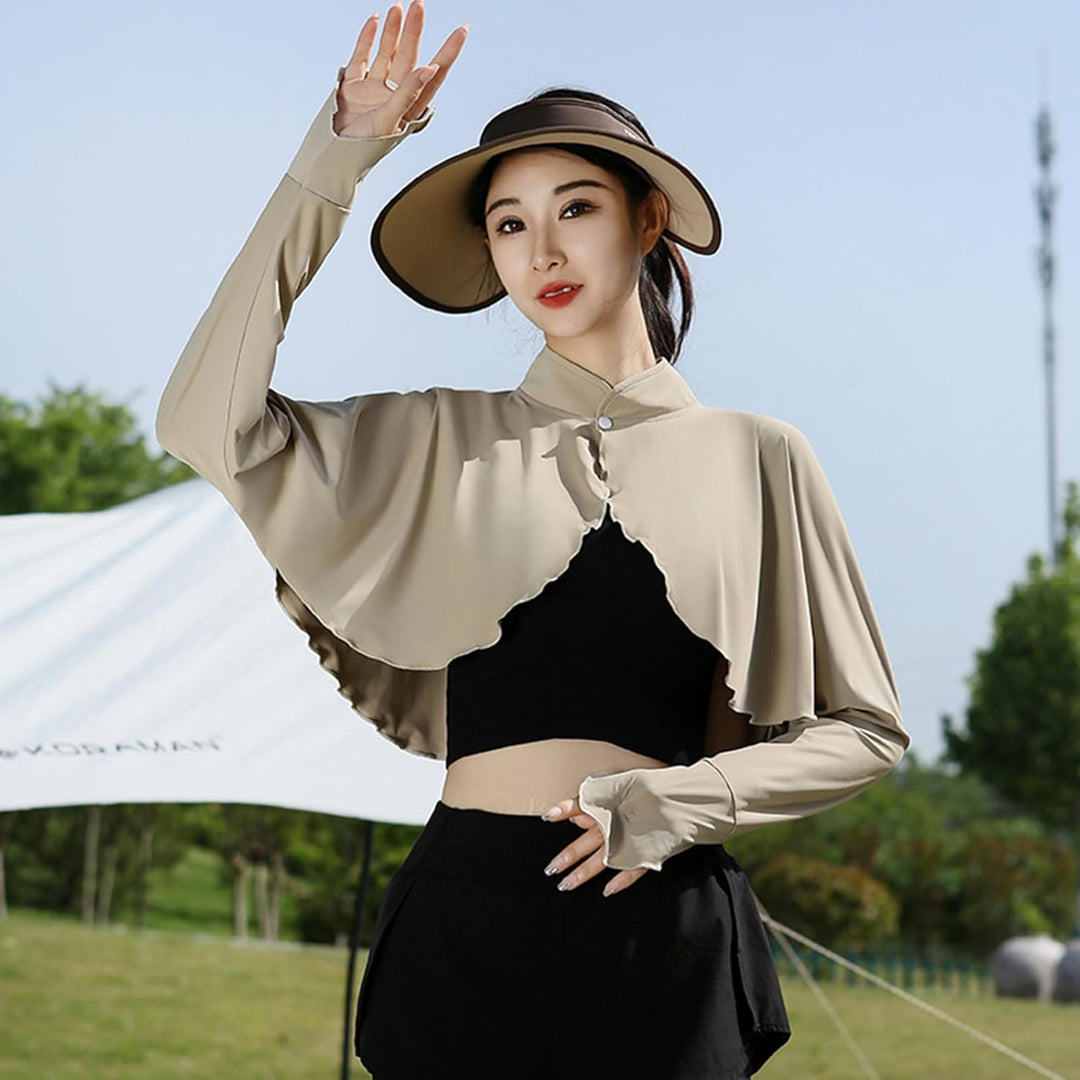 Elegtiskas Women’s Sun Protection Shawl UV Protection Shrug Lightweight Cooling Summer Cover Up for