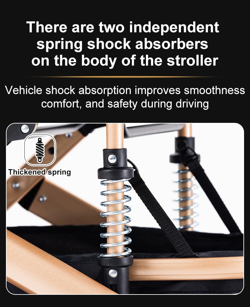 YAZOCO kinderwagen 3 in 1 Zusammenklappbar kinderwagen Komplettset Becherhalter, Moskitonetz, Fussab