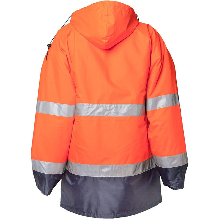 Grösse 4XL Herren Planam Warn-/Wetterschutz Parka 2-farbig orange marine Modell 2056