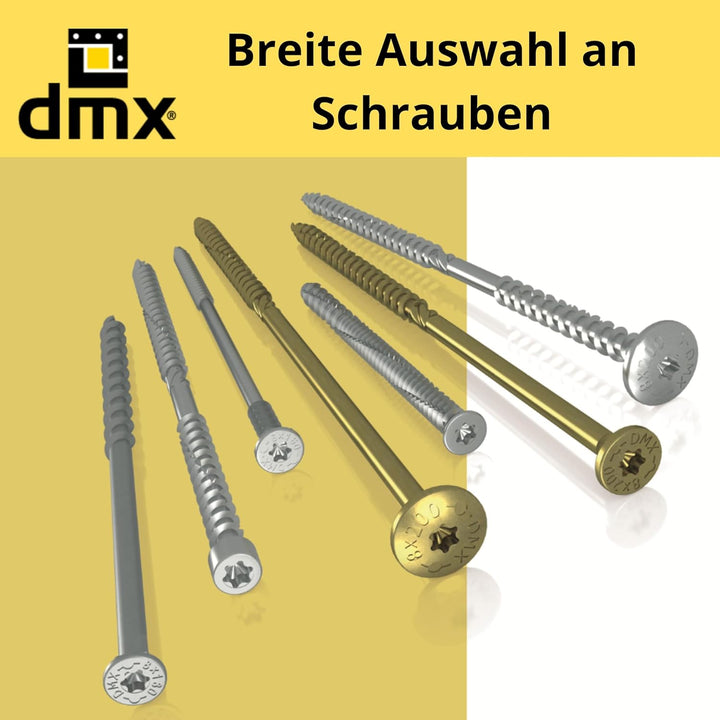 DMX - Konstruktionsschrauben Holzschrauben Spanplattenschrauben Tischlerschrauben mit Senkkopf Torxk