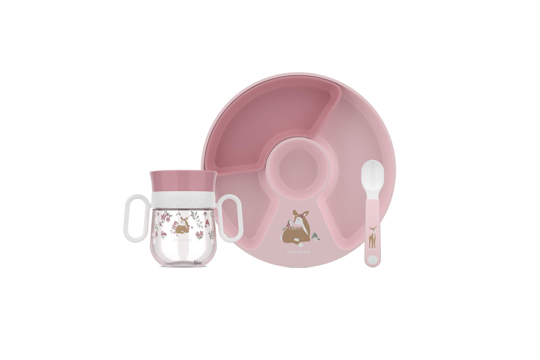 Mepal - Babygeschirr Set Mio Little Dutch - Inklusive auslaufsicherem Trinklernbecher, Kinderteller