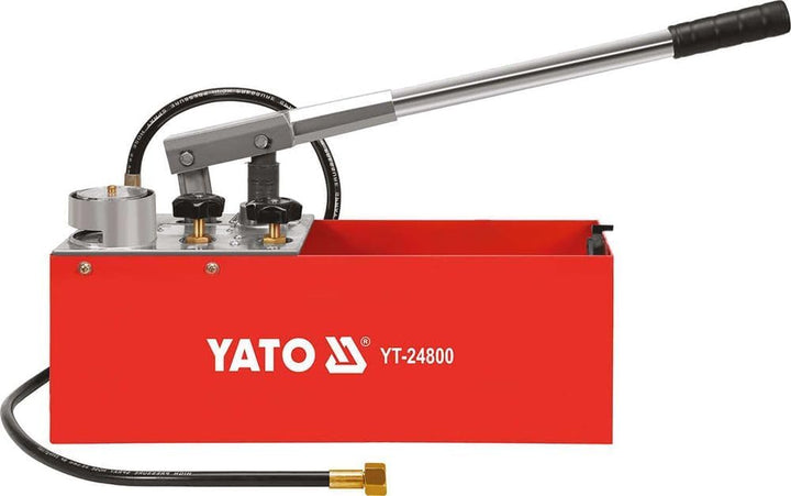YATO Profi XXL Handpumpe für Drucktest, max. Druck 5 MPa (50 bar), 12 Liter, ideal für Solar Heizung
