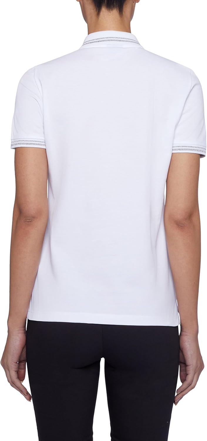 Geox Damen W Polo Shirt XS Optical White, XS Optical White