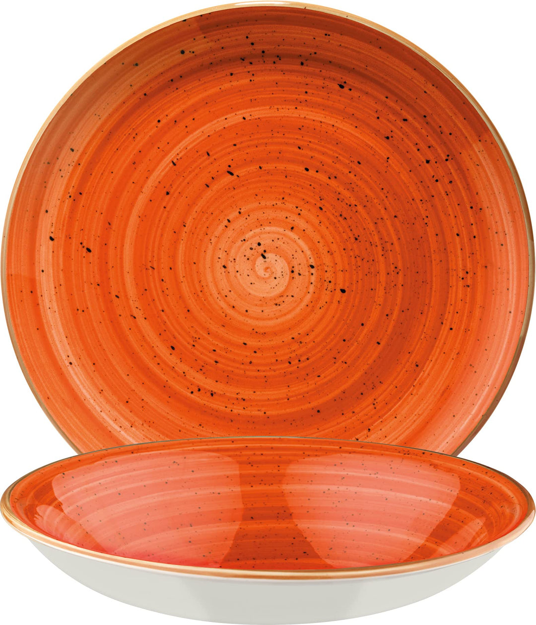 Bonna Premium Porcelain ATCGRM20CK Aura Terracotta Plate Teller tief, Supenteller, 20cm, 500ml, Porz