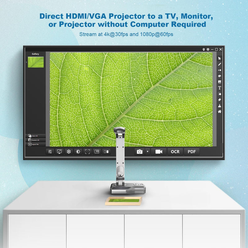 JOYUSING 13 MP Dokumentenkamera, VGA/HDMI/USB, DREI Modi Visualizer für Lehrer, kompatibel mit Mac,