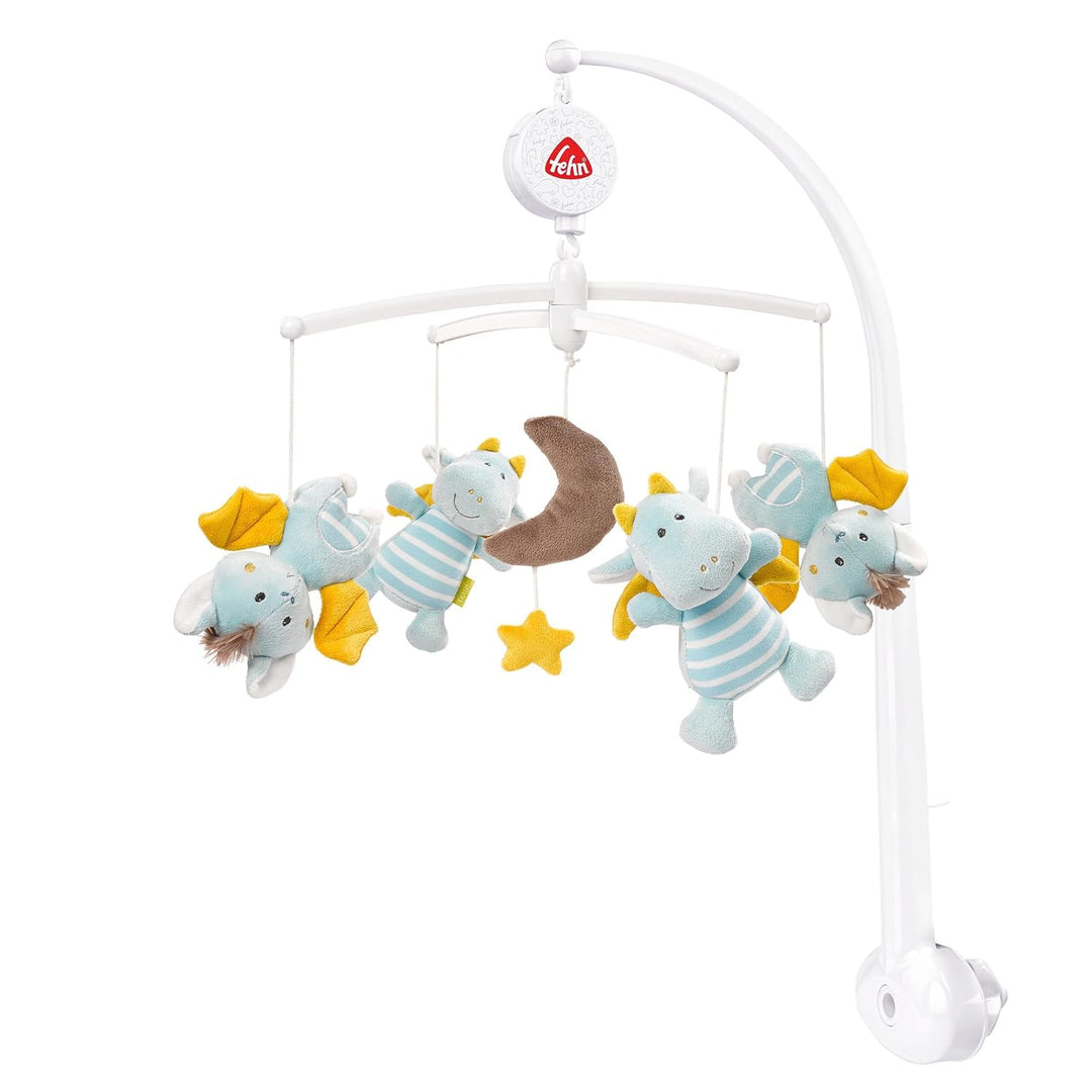 Fehn Musik Mobile Little Castle - Baby Einschlafhilfe Musikspielzeug mit süssen Tieren - Babymobile