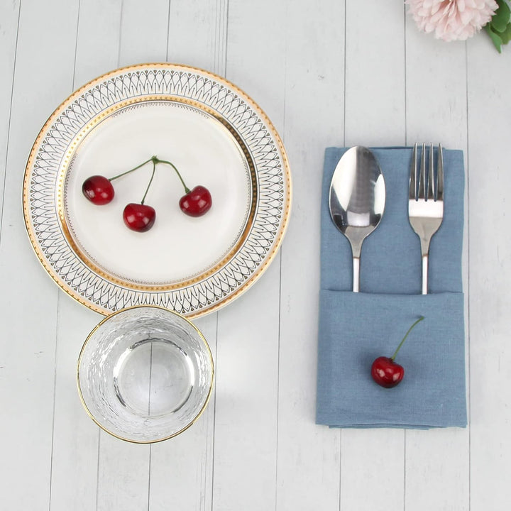 weich Polyester -Leinen gemischt Abendessen Cloth Servietten, 12 Stück (40 x 40 cm), für Veranstaltu