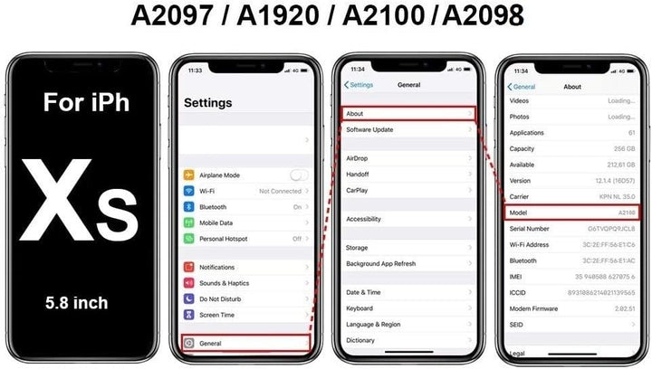 Smartex® Backcover aus Glas + Rahmen kompatibel mit iPhone XS | Rückseite Cover + Frame (Schwarz) XS