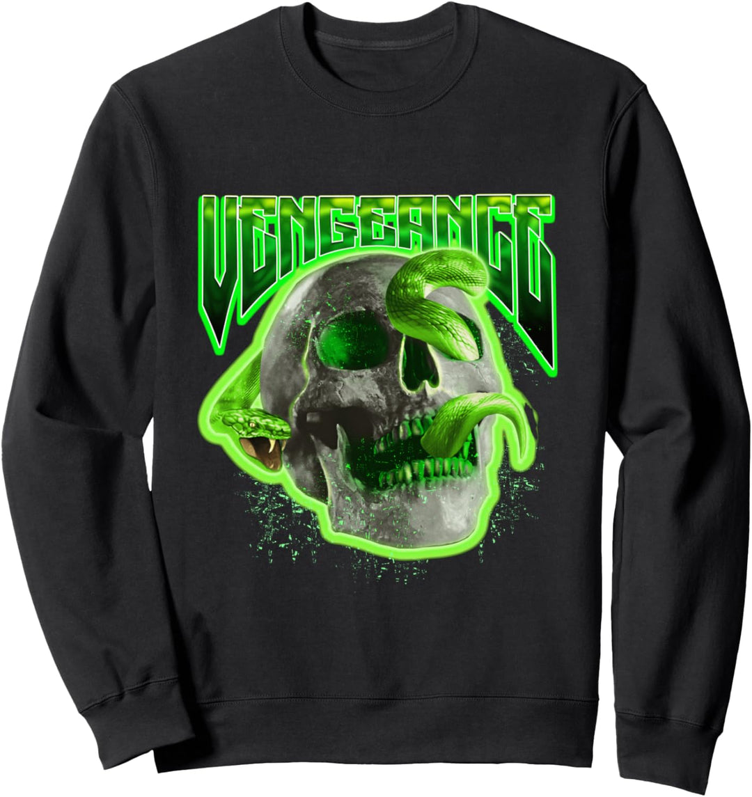 Die Rache Schädel Schlange - Sad Aesthetic Edgy Streetwear Sweatshirt