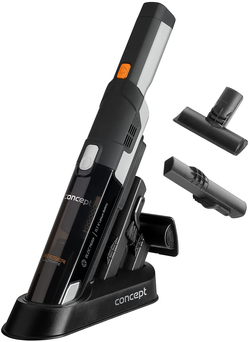 CONCEPT Hausgeräte, VP4410 11,1 V DEESER Ultimate Handstaubsauger, Plastic, grau + orange, 90 W, 0.2