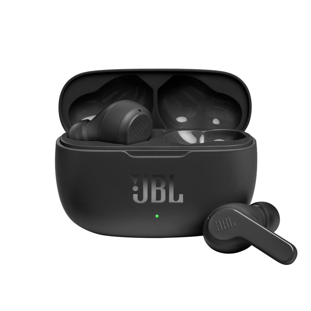 JBL Wave 200 TWS True-Wireless In-Ear Bluetooth-Kopfhörer in Schwarz – Kabellose Ohrhörer mit integr