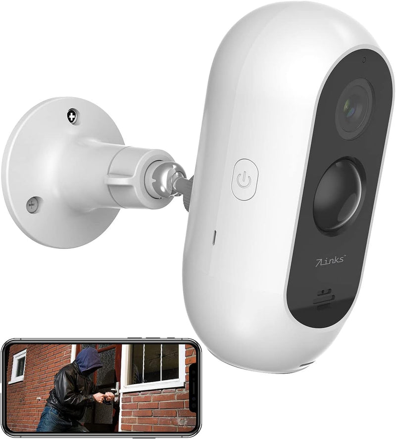 7links Überwachungs-Kameras: 3er-Set Akku-Outdoor-IP-Überwachungskameras, Full HD, WLAN & App (WiFi-