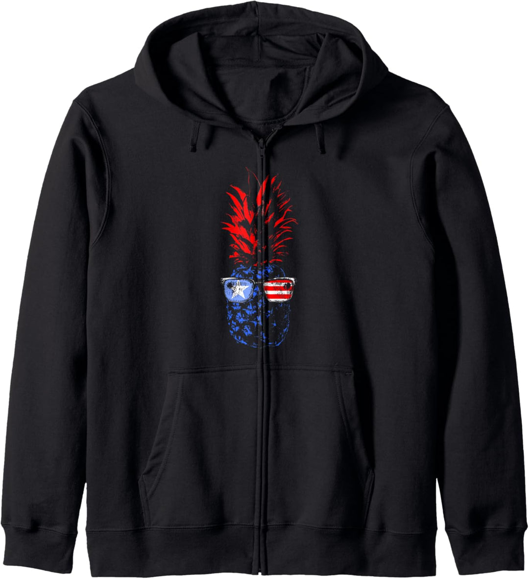 Ananasfrucht Coole amerikanische US-Flagge 4. Juli Kapuzenjacke