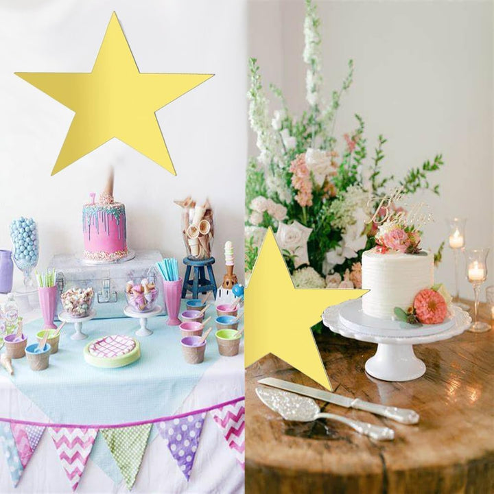50 Stück 28cm Star Cutouts, Basicon Doppelt Bedruckte hängende Papiersterndekorationen Papier Sterne