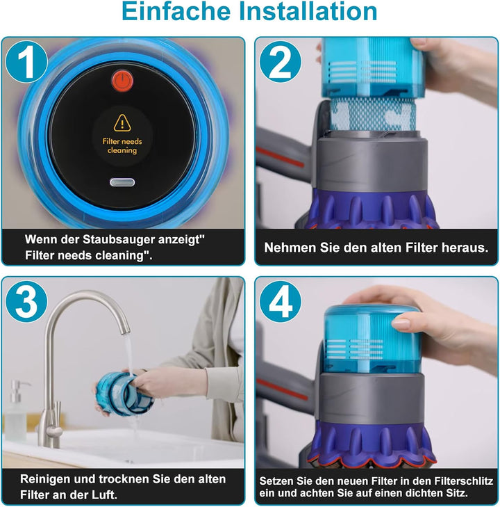 2 Stück Gen5detect Filter, Ersatzfilter für Dyson Gen5 Detect, Gen5outsize, Gen5detect Absolute, Gen
