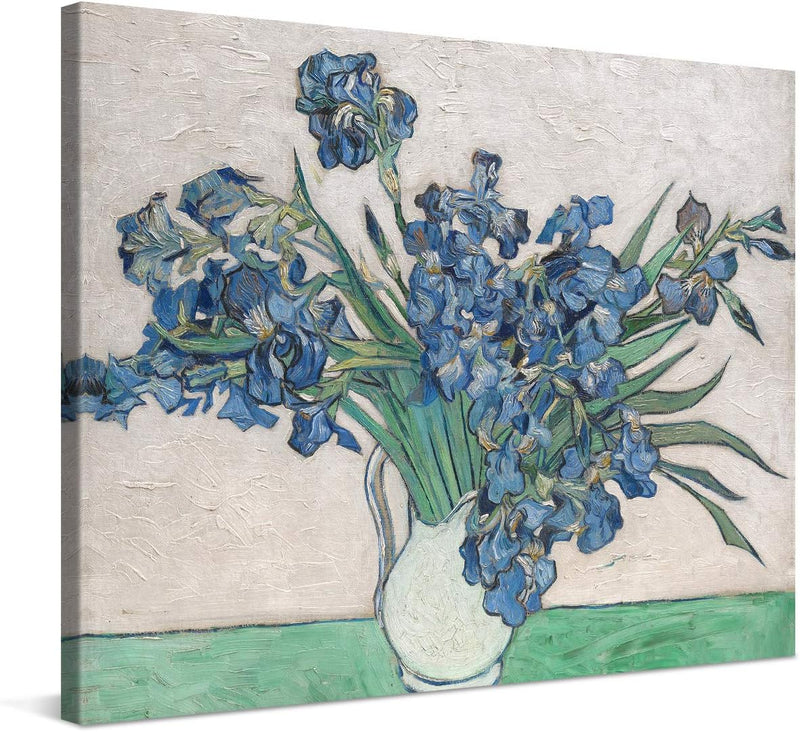 PICANOVA – Vincent Van Gogh Irises 2 100x75 cm – Bild auf Leinwand – Leinwandbild – Premium Leinwand