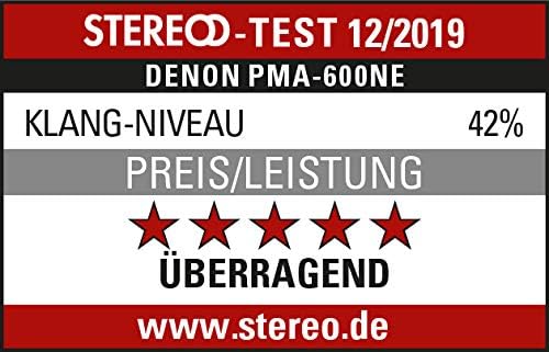 Denon PMA-600NE Vollverstärker mit 70W pro Kanal und Bluetooth, silber Silber Single, Silber Single