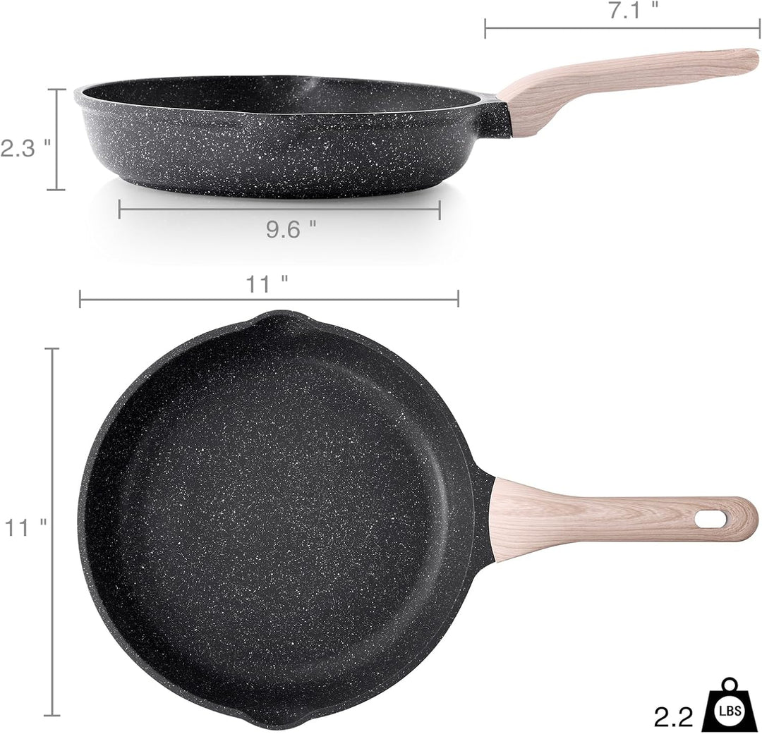 Kordisen Antihaft Bratpfanne 28 cm, Granit Beschichtung Pfanne, Induktion Kompatibel, Gesunde Stein