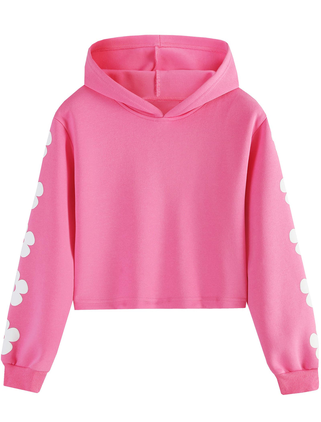 EXARUS Mädchen-Sweatshirt, Oversized/Crop Graphic Hoodie, Buchstabendruck, Rundhalsausschnitt, Pullo