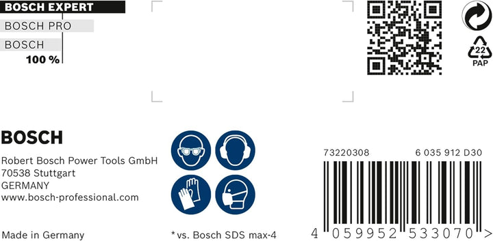 Bosch Professional 1x Expert SDS max-8X Hammerbohrer (für Stahlbeton, Ø 22,00x320 mm, Zubehör Bohrha