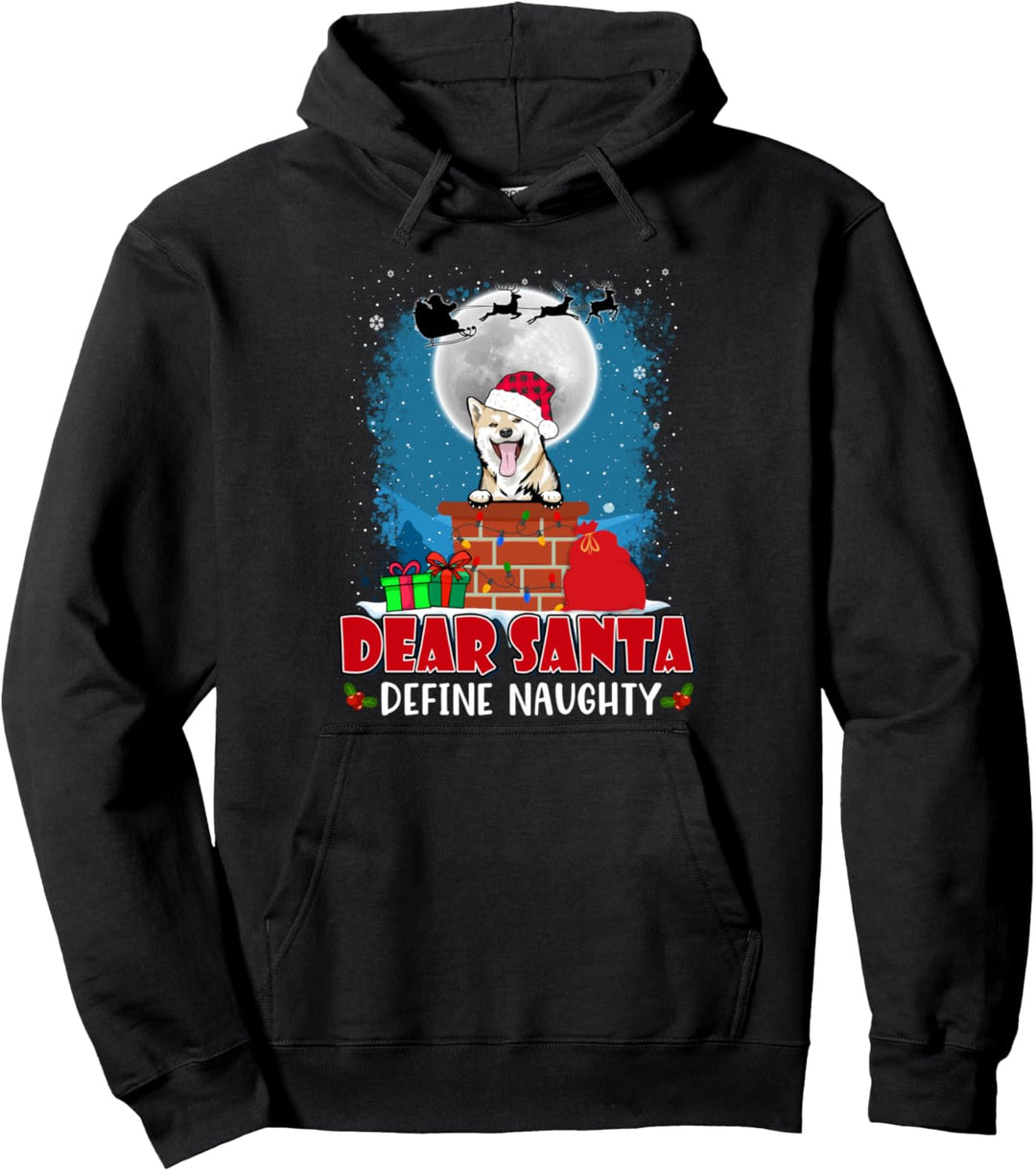 Dear Santa Define Naughty Shiba Inu Dog Funny Christmas Pullover Hoodie