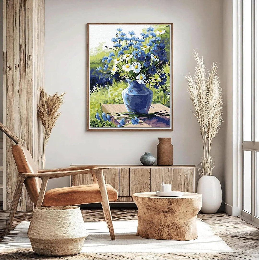 JATOK 3 Stück Malen Nach Zahlen Erwachsene, DIY Blumen Gemälde für Anfänger, Handgemalt Ölgemälde Le