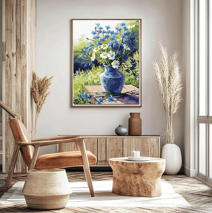JATOK 3 Stück Malen Nach Zahlen Erwachsene, DIY Blumen Gemälde für Anfänger, Handgemalt Ölgemälde Le