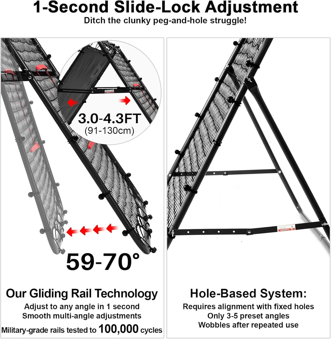 Doppelseitige Rebounder Net Fussball Training Ausrüstung, 100/120/180cm, Fussball Tor Kickback Ziel