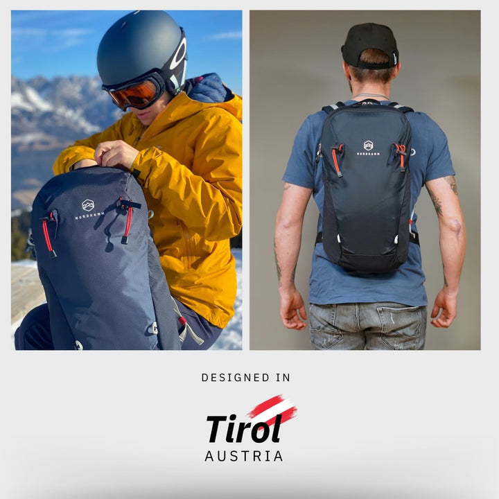 NORDKAMM® Profi Wanderrucksack 20L, klein - nur 680 g, Rucksack 20l aus Robic® Performance Nylon, Da
