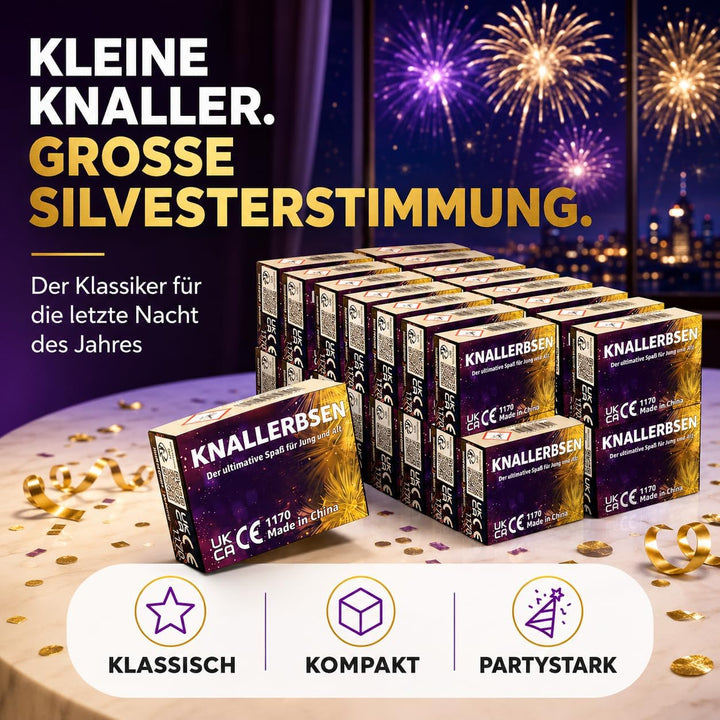 TK Gruppe Timo Klingler 1000x Knallerbsen Happysparks® - Fun Snaps Silvester wie Knallteufel Knaller
