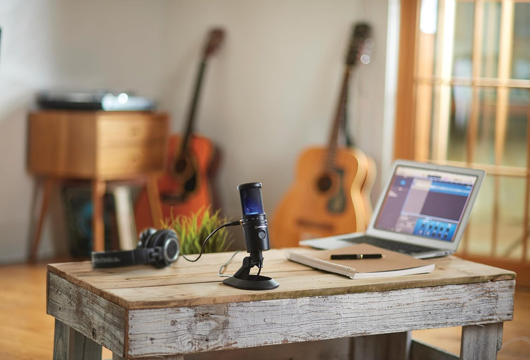 Audio-Technica AT2020USB-X USB-Kondensatormikrofon mit Nierencharakteristik Schwarz USB-Mikrofon, US