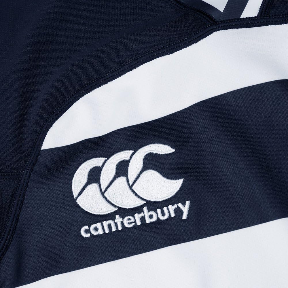 Canterbury Damen Vapodri Evader Hooped Rugby Trikot, 6 Navy/Weiß