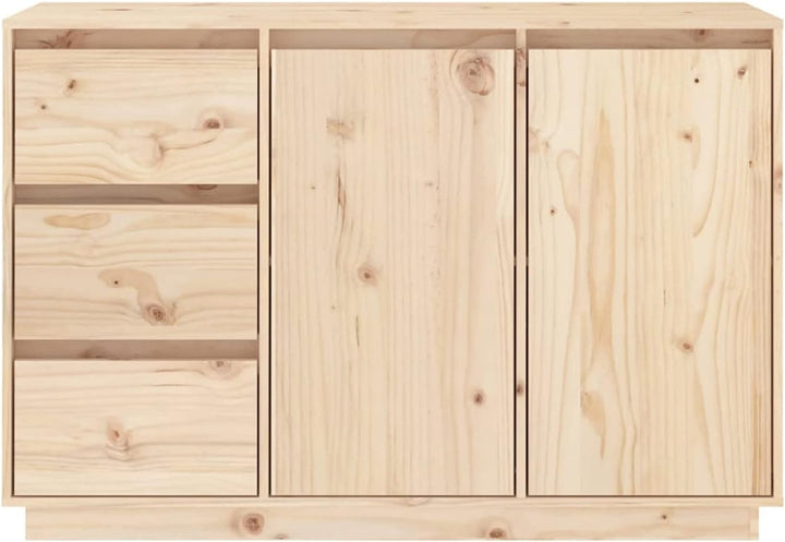 Gecheer Sideboard mit 2 Türen und 3 Schubladen Beistellschrank Flurschrank Kommode Standschrank Mehr