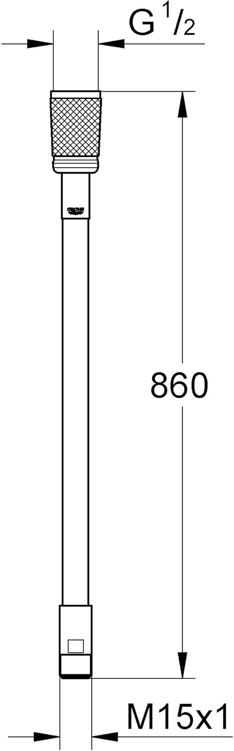 GROHE Metallbrauseschlauch (860 mm), chrom, 46104000