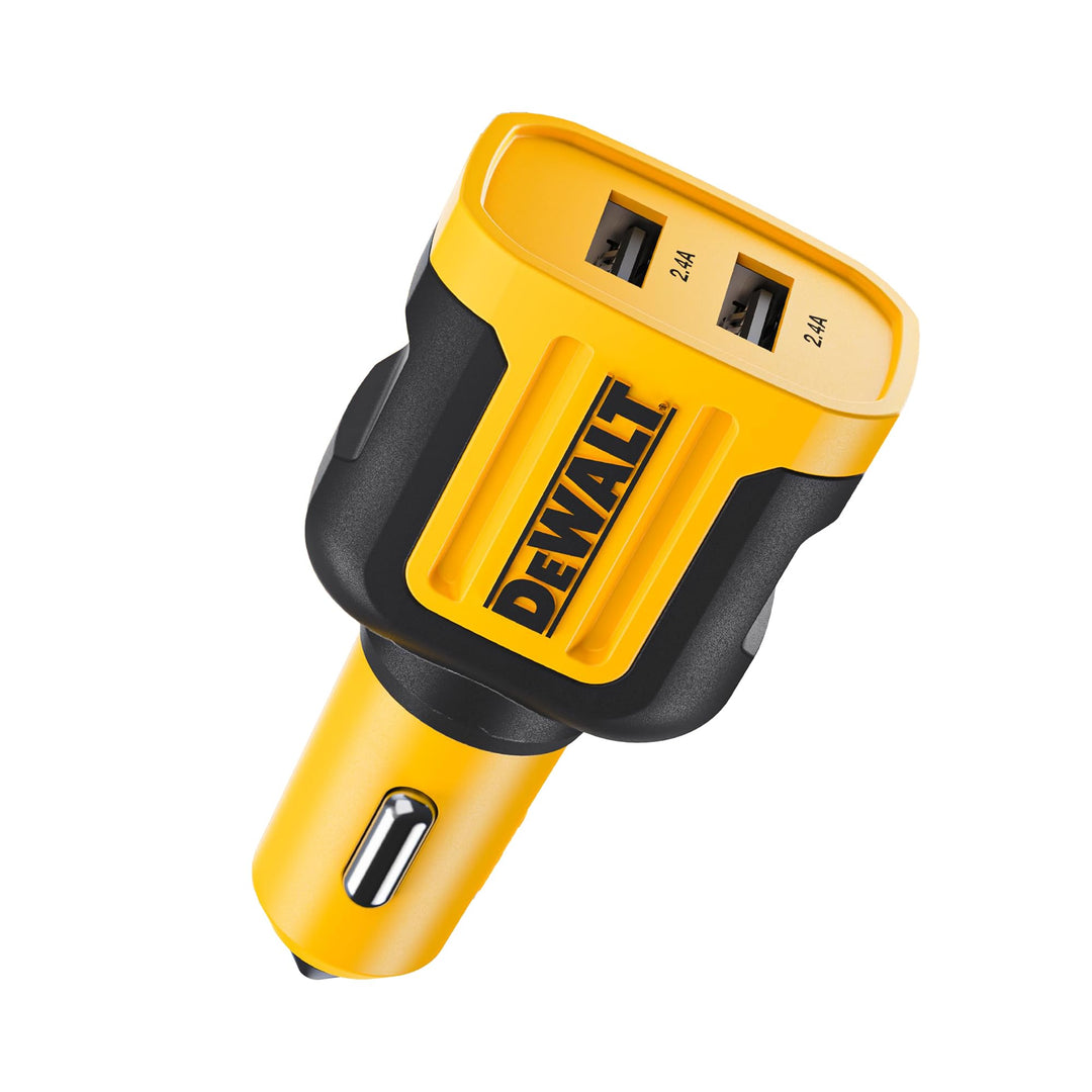 DEWALT 2-Port Mobile USB Charger, 24W Schwarz/gelb, Schwarz/gelb