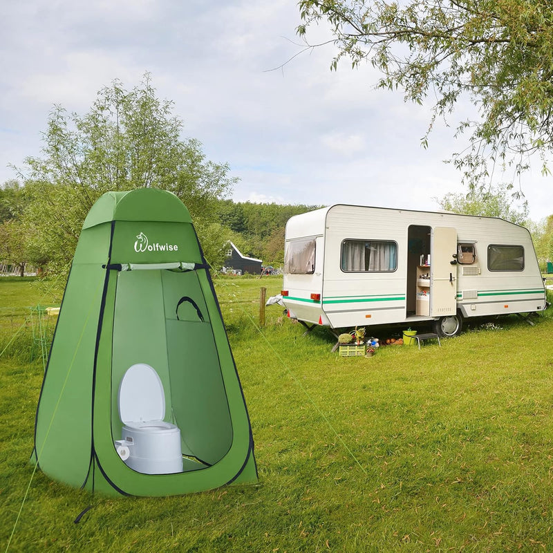 Wolfwise Pop up Umkleidezelt Toilettenzelt, Camping Duschzelt Mobile Outdoor Privatsphäre WC Zelt La