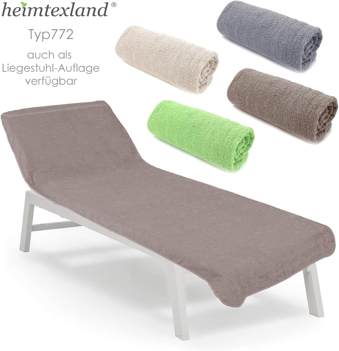 heimtexland ® Hochlehner Stuhlauflage Frottier Gartenstuhl Schonbezug Sauna Hygiene Handtuch Frottee