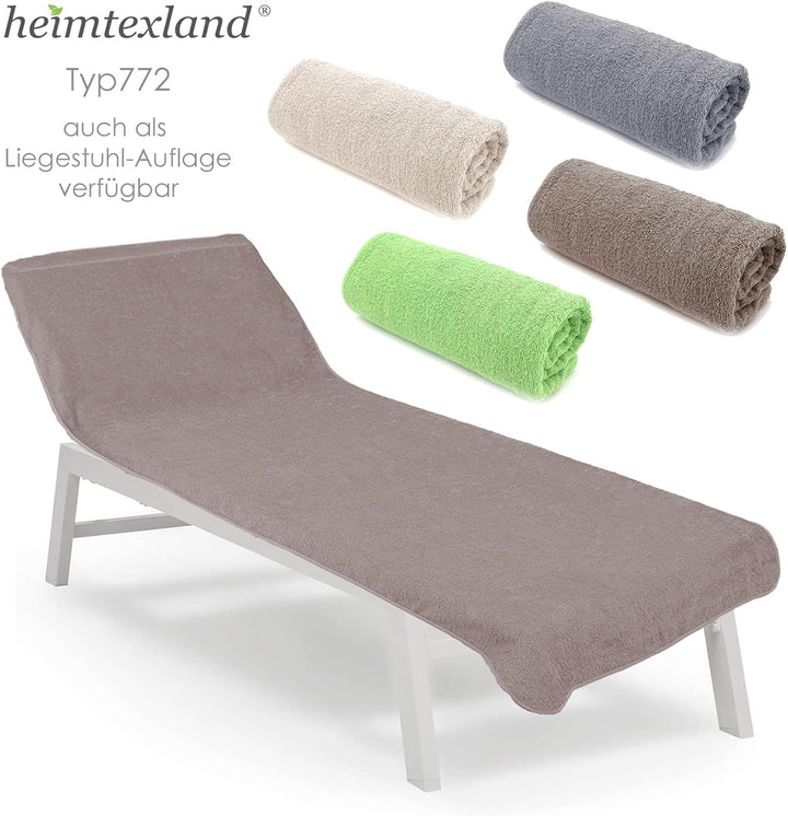 heimtexland ® Hochlehner Stuhlauflage Frottier Gartenstuhl Schonbezug Sauna Hygiene Handtuch Frottee