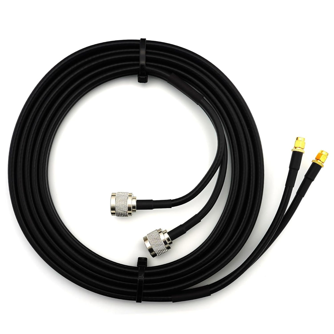 1m RP-SMA Stecker auf N Stecker Doppel-Koaxialkabel — HF-240 (LMR 240 Äquivalent) Twin Verlängerungs