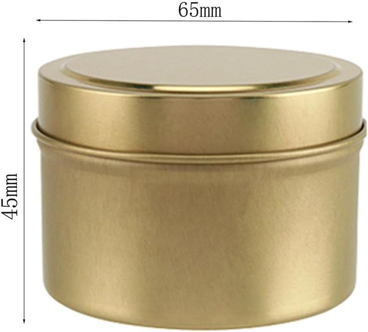 24 Stück Gold Kerzengläser mit Deckel, 120ml Leere Kerzendosen mit Deckel, Kerzenbehälter zum Kerzen