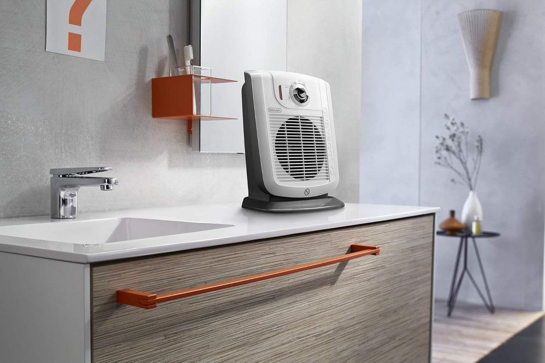 De'Longhi HBC 3030 Heizlüfter, Heizlüfter, 2 Leistungsstufen, ECO-SILENCE Funktion, Tropfschutz, Som