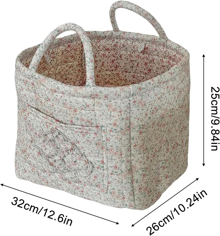 Generisch Stoff-Aufbewahrungskorb Boho Tragetasche Organizer Grün, Grün