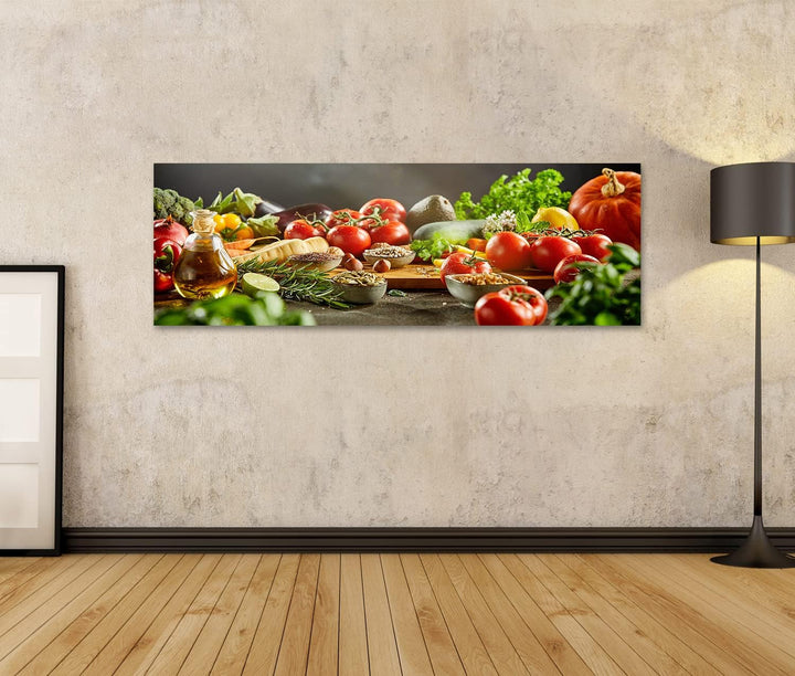 islandburner Bild auf Leinwand Lebensmittel Sortiert küchenbilder Auberginen Karotten Gemüse Bilder