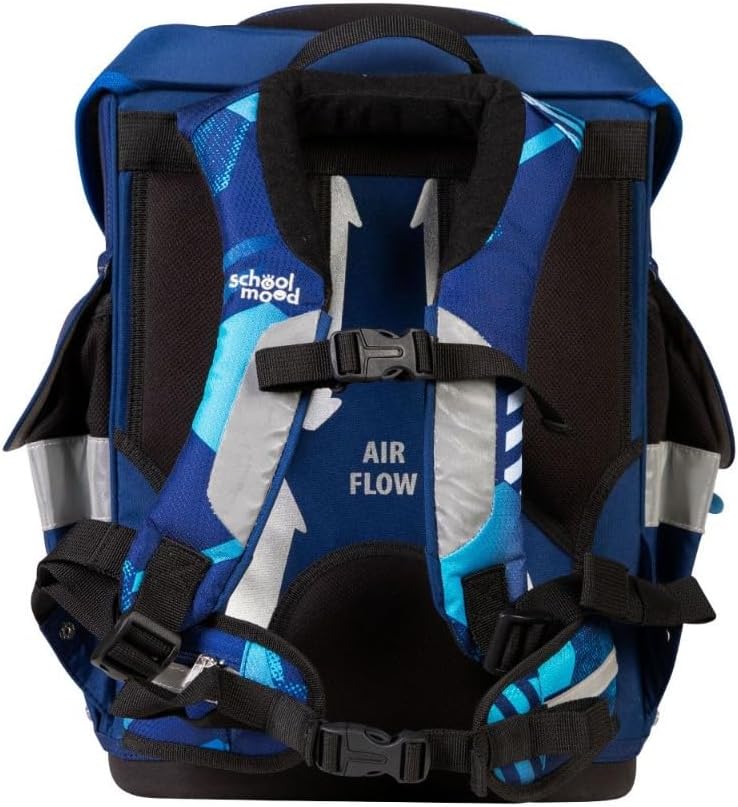 SCHOOL-MOOD Timeless Pro Schulranzenset 7-teilig 23,5L Stauraum, ergonomisches Easy Fit System für 1