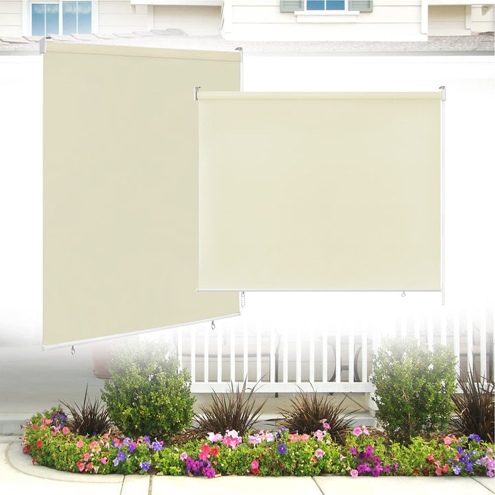 Yznahre Beige Senkrechtmarkise Vertikalmarkise Aussenrollo, 180x240cm Sichtschutz Sonnenschutzrollo